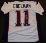 Julian Edelman New England Patriots Autographed Custom White Style Jersey w/GA coa