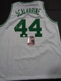 Brian Scalabrine Boston Celtics Autographed Road White Style Jersey w/JSA W coa