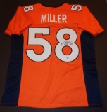 Von Miller Denver Broncos Autographed Custom Orange Style Jersey w/GA coa