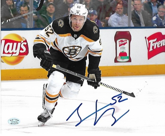 Sean Kuraly Boston Bruins Autographed 8x10 Photo w/Full Time Authentics Witnessed coa