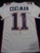Julian Edelman New England Patriots Autographed Custom White Football Style Jersey w/GA coa