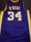 Shaquille O'Neill Los Angeles Lakers Autographed Custom Purple Basketball Style Jersey w/GA coa