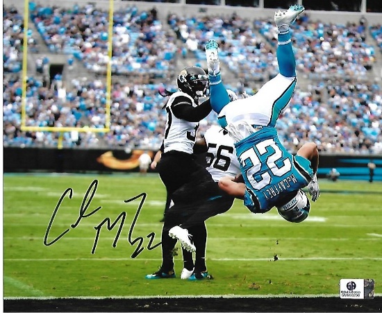 Christian McCaffery Carolina Panthers Autographed 8x10 Flip Photo w/GA coa