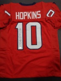 DeAndre Hopkins Houston Texans Autographed Custom Red Football Style Jersey w/GA coa