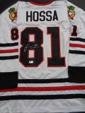 Marian Hossa Chicago Blackhawks Autographed Custom White Hockey Style Jersey w/GA coa