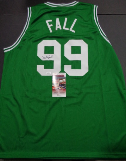 Tacko Fall Boston Celtics Autographed Custom Green Basketball Style Jersey w/JSA W coa