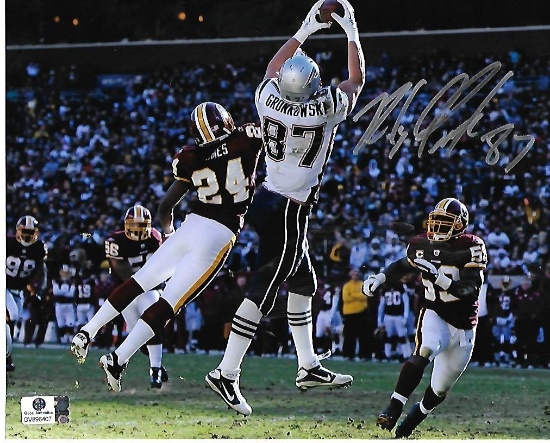 Rob Gronkowski New England Patriots Autographed 8x10 1st TD Photo w/GA coa