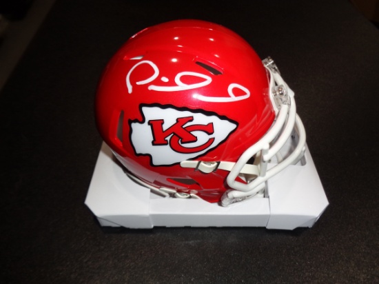 Patrick Mahomes Kansas City Chiefs Autographed Riddell Speed Mini Helmet w/GA coa