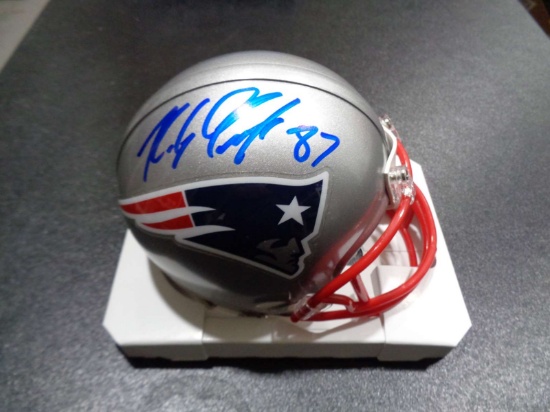 Rob Gronkowski New England Patriots Autographed Riddell Mini Helmet w/GA coa