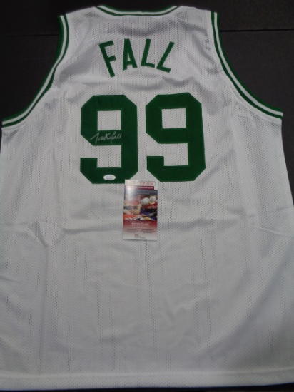 Tacko Fall Boston Celtics Autographed Custom White Basketball Style Jersey w/JSA W coa