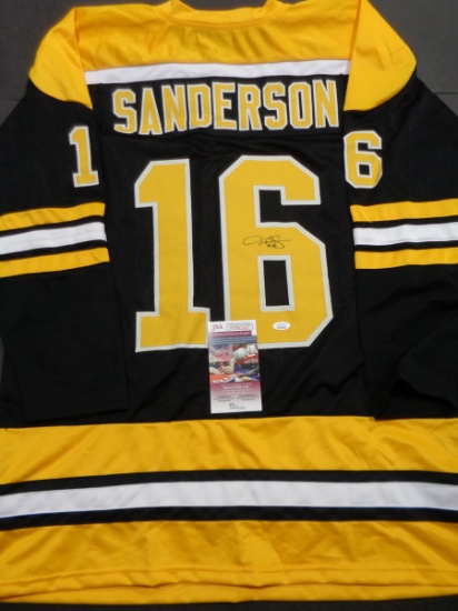 Derek Sanderson Boston Bruins Autographed Custom Road Black Hockey Style Jersey w/JSA W coa