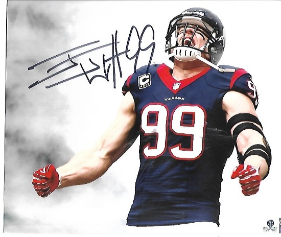 J.J. Watt Houston Texans Autographed 8x10 Smoke Scream Photo w/GA coa