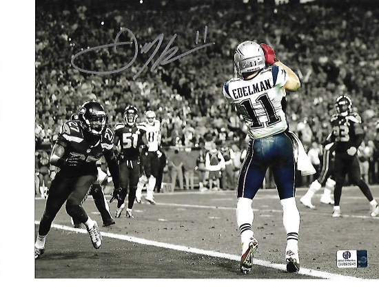 Julian Edelman New England Patriots Autographed 8x10 Spotlite SB TD Photo w/GA coa