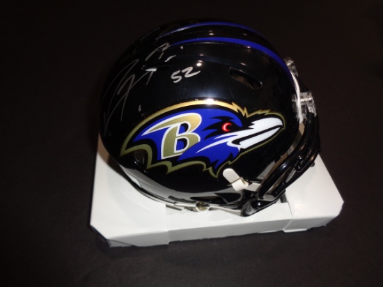 Ray Lewis Baltimore Ravens Autographed Riddell Mini Helmet w/GA coa