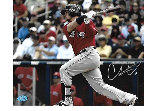 Christian Vazquez Boston Red Sox Autographed 8x10 Batting Photo w/Full Time coa