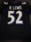 Ray Lewis Baltimore Ravens Autographed Custom Black Football Style Jersey w/GA coa