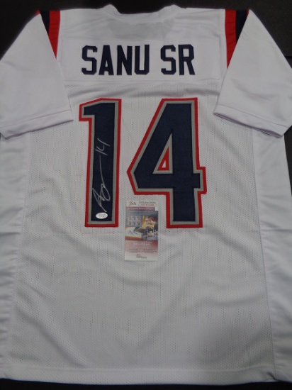 Mohamed Sanu Sr. New England Patriots Autographed Custom 2020 White Style Jersey w/JSA W coa