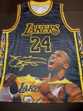 Kobe Bryant Los Angeles Lakers Custom Screen Printed Tribute T-Shirt (A-Shirt) Extra Large