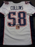 Jamie Collins New England Patriots Autographed Custom Blue Football Style Jersey w/JSA W coa