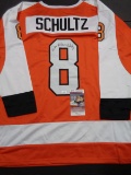 Dave Schultz Philadelphia Flyers Autographed Custom Orange Hockey Jersey w/JSA W coa