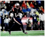 Mohamed Sanu Sr. New England Patriots Autographed 8x10 Color Rush Photo w/Full Time coa