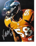 Von Miller Denver Broncos Autographed 8x10 Close Up Photo w/ GA coa
