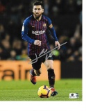 Lionel Messi F.C. Barcelona Autographed 8x10 Rakuten Photo w/GA coa - RB3