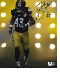 Troy Polamalu Pittsburgh Steelers Packers Autographed 8x10 Photo w/ GA coa