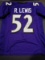 Ray Lewis Baltimore Ravens Autographed Custom Purple Football Style Jersey w/GA coa