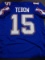 Tim Tebow Florida Gators Autographed Custom Blue Football Style Jersey w/GA coa