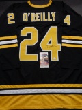 Terry O'Reilly Boston Bruins Autographed Custom Road Black Hockey Style Jersey w/JSA W coa