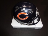 Brian Urlacher Chicago Bears Autographed Riddell Mini Helmet w/GA coa