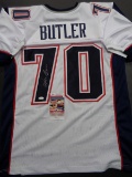 Adam Butler New England Patriots Autographed Custom White Football Style Jersey w/JSA W coa