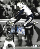 Keenan Allen Los Angeles Chargers Autographed 8x10 B & W Jump Photo w/ GA coa