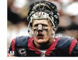 J.J. Watt Houston Texans Autographed 8x10 Close Up Bloody Face Photo w/GA coa