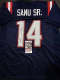 Mohamed Sanu Sr. New England Patriots Autographed Custom 2020 Navy Style Jersey w/JSA W coa