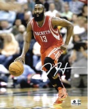 James Harden Houston Rockets Autographed 8x10 Dribbling Photo w/ GA coa