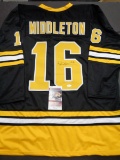 Rick Middleton Boston Bruins Autographed Custom Black Hockey Style Jersey w/JSA W coa