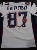 Rob Gronkowski New England Patriots Autographed Custom White Football Style Jersey w/GA coa