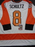 Dave Schultz Philadelphia Flyers Autographed Custom White Hockey Jersey  w/JSA W coa