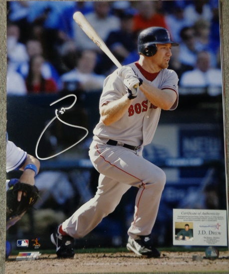 J.D. Drew Boston Red Sox Autographed 16x20 Photo w/New England Picture coa