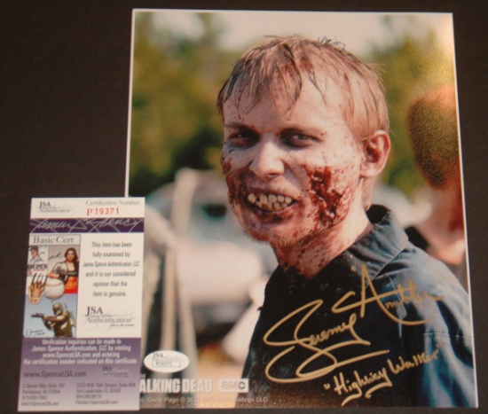 Jeremy Ambler The Walking Dead Autographed & Inscribed 8x10 Photo w/JSA W coa