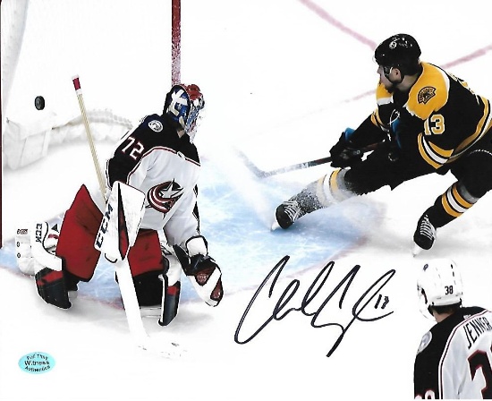 Charlie Coyle Boston Bruins Autographed 8x10 Goal Photo w/Full Time coa