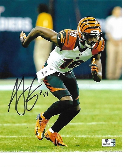 A.J. Green Cincinnatti Bengals Autographed 8x10 Running Photo w/GA coa