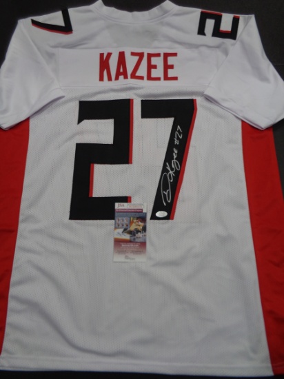 Damontae Kazee Atlanta Falcons Autographed Custom White Football Style Jersey w/JSA W coa