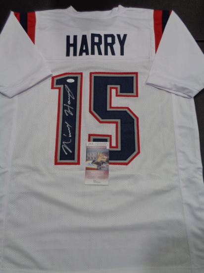 N'Keal Harry New England Patriots Autographed Custom 2020 White Style Jersey w/JSA W coa