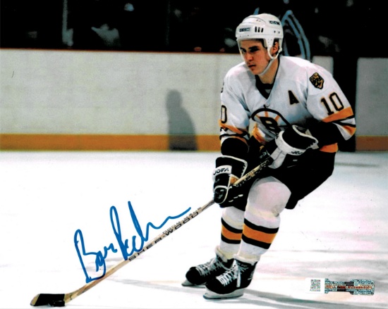 Barry Pederson Boston Bruins Autographed 8x10 Photo w/Full Time coa