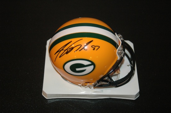 Jordy Nelson Green Bay Packers Autographed Riddell Mini Helmet w/GA coa