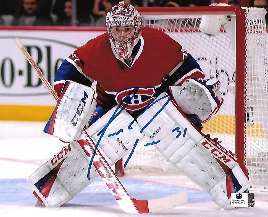 Carey Price Montreal Canadiens Autographed 8x10 In goal Photo w/ GA coa