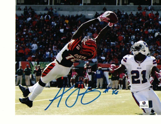 A.J. Green Cincinnati Bengals Autographed 8x10 Stretch Photo w/GA coa